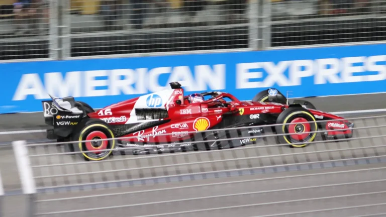 Charles Leclerc driving his Ferrari at the 2025 Singapore Grand Prix