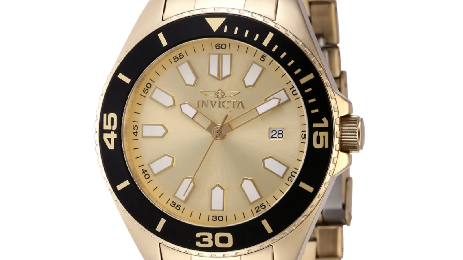 Gold-tone Invicta Pro Diver 43 mm dive watch