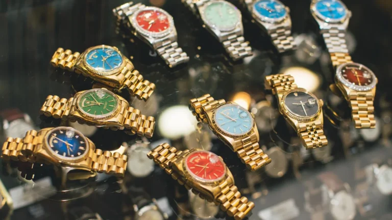 Rolex Day-Date watches with colored lacquered Stella dials