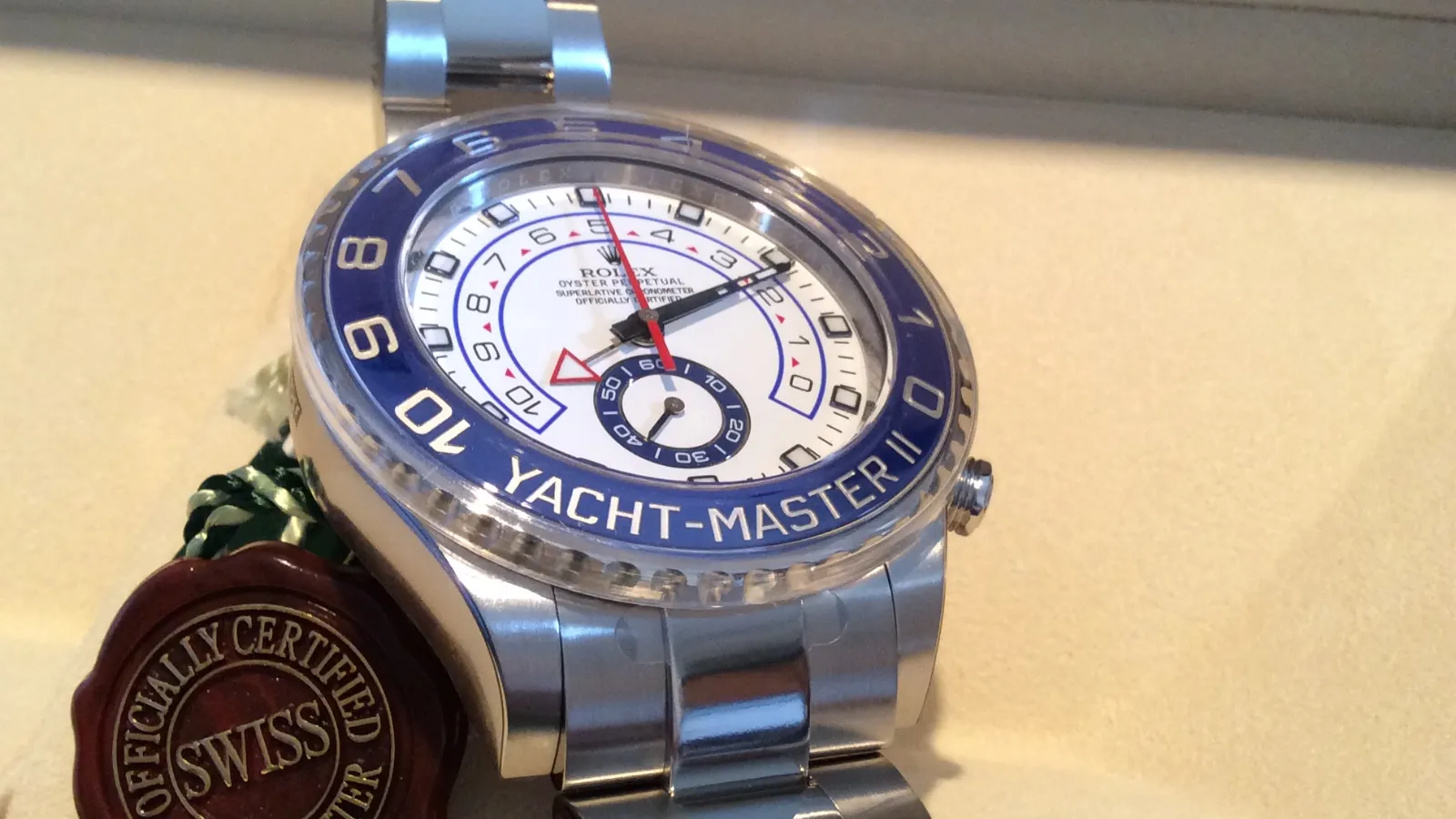 Rolex Yacht-Master II ref. 116680 in steel with blue regatta bezel