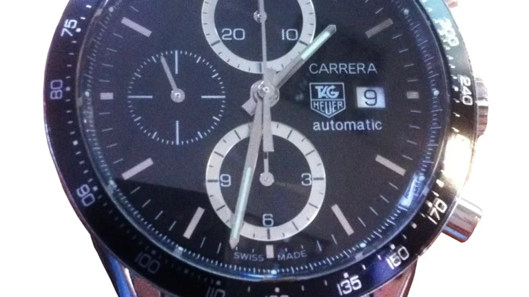 TAG Heuer Carrera CV2010 chronograph wristwatch on a bracelet
