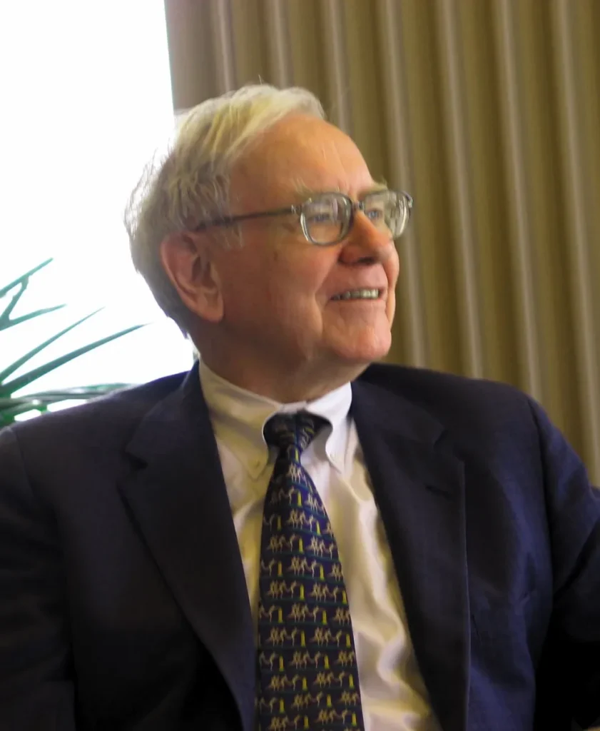 Warren Buffett speaking during a university visit